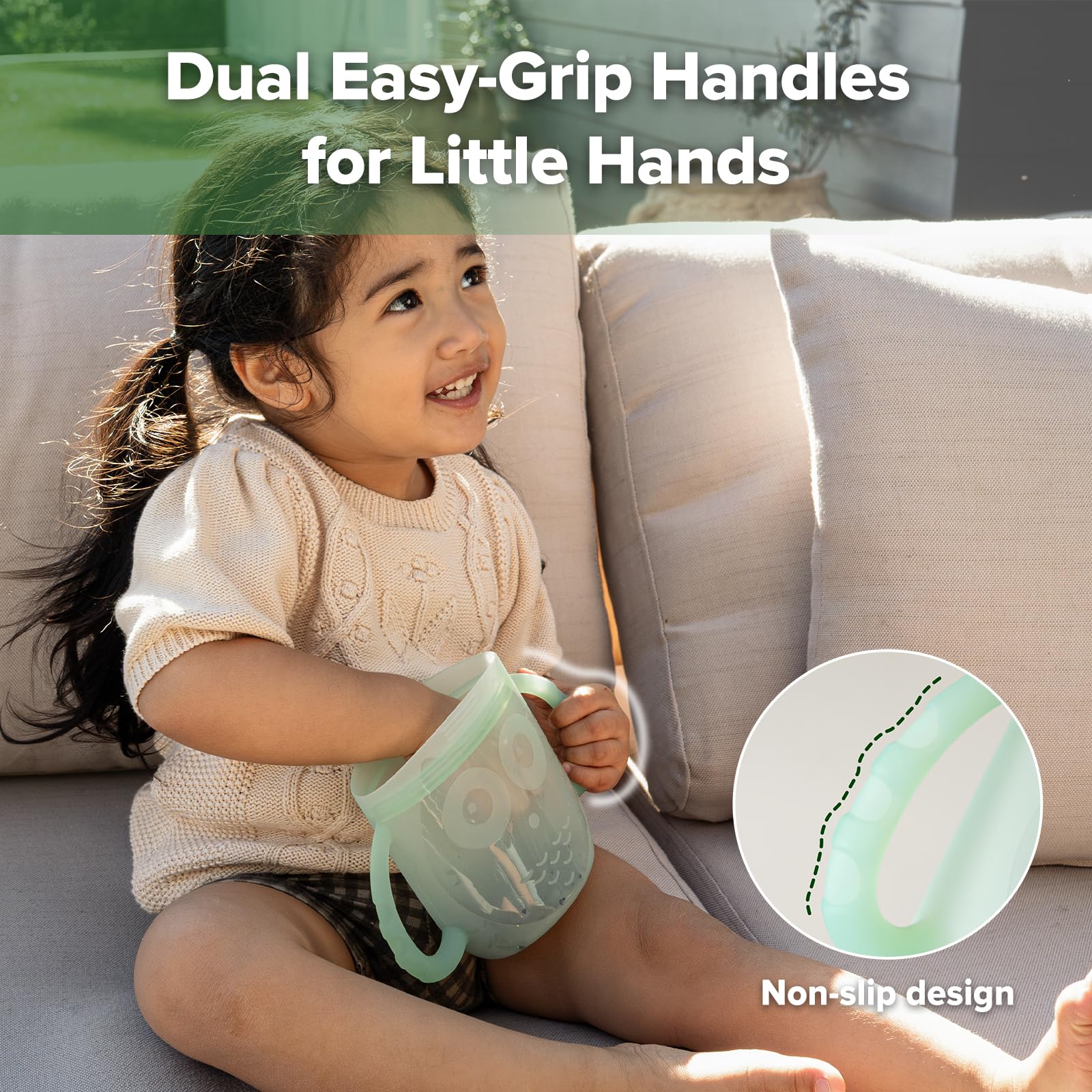 BPA-free silicone in Haakaa Oscar Owl ensures safe, flexible snack storage.