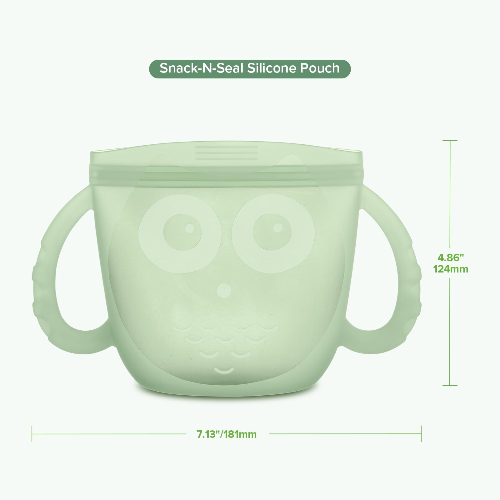 Haakaa Oscar Owl on-the-go snack solution for daycare and travel.