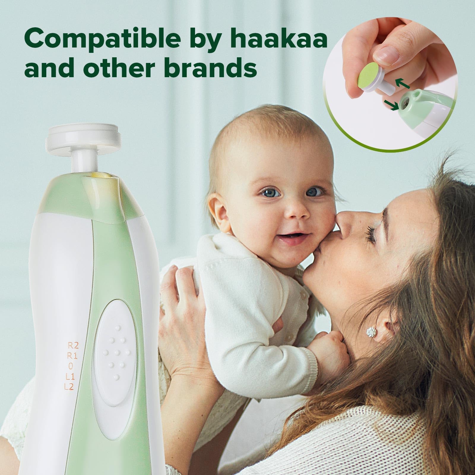 haakaa pad-slot easy-insertion demonstrates quick, secure replacement during care routines.