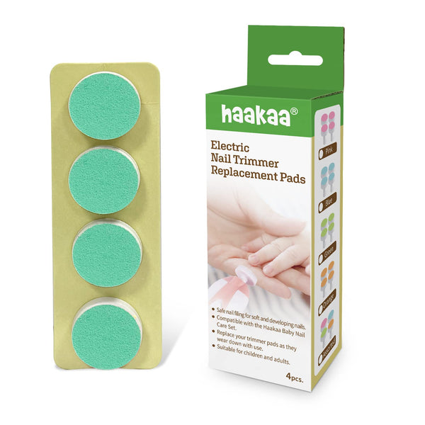 Haakaa replacement pad blue, four-pack, for gentle baby nail trimming