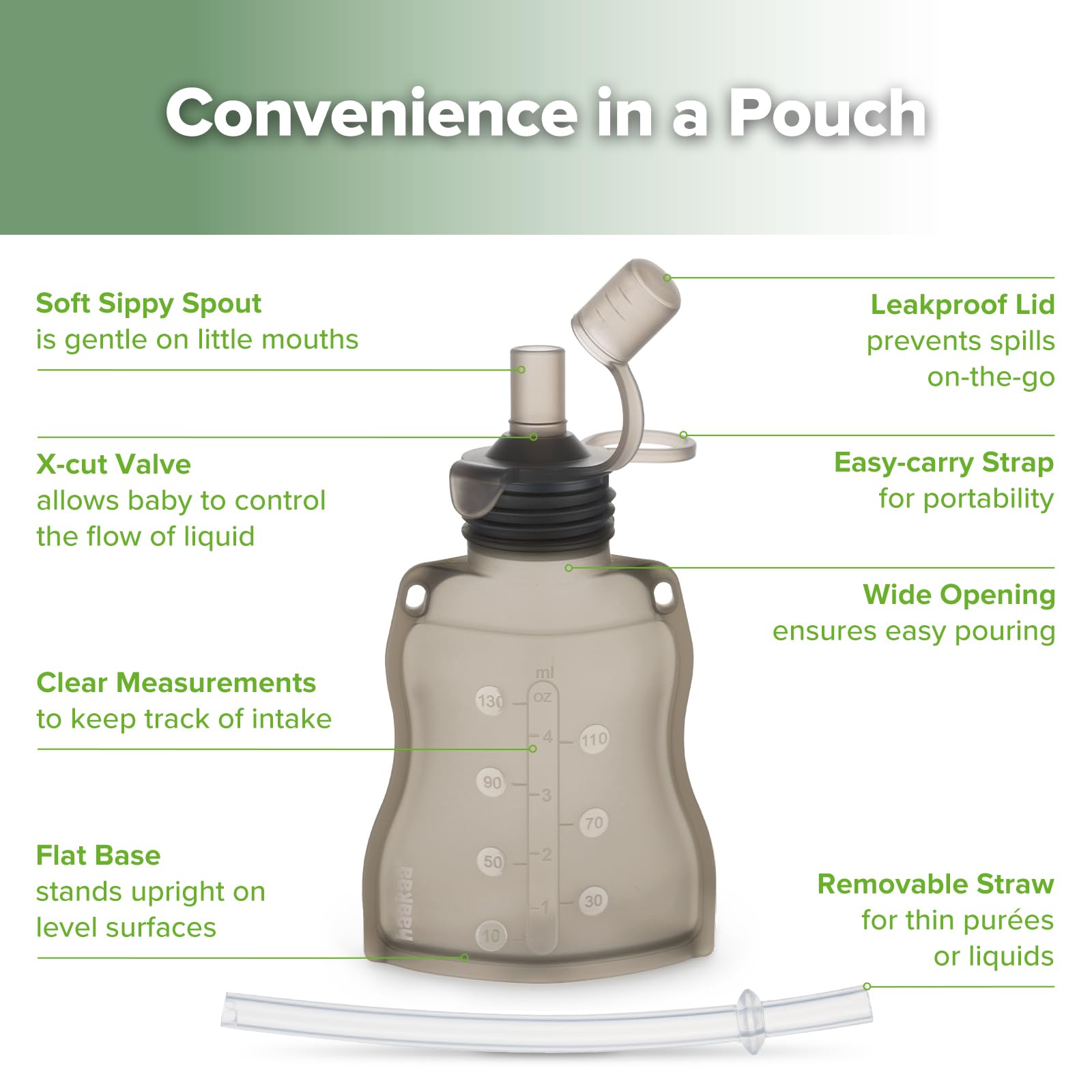 Haakaa pouch is easy to clean thanks to single-piece silicone.