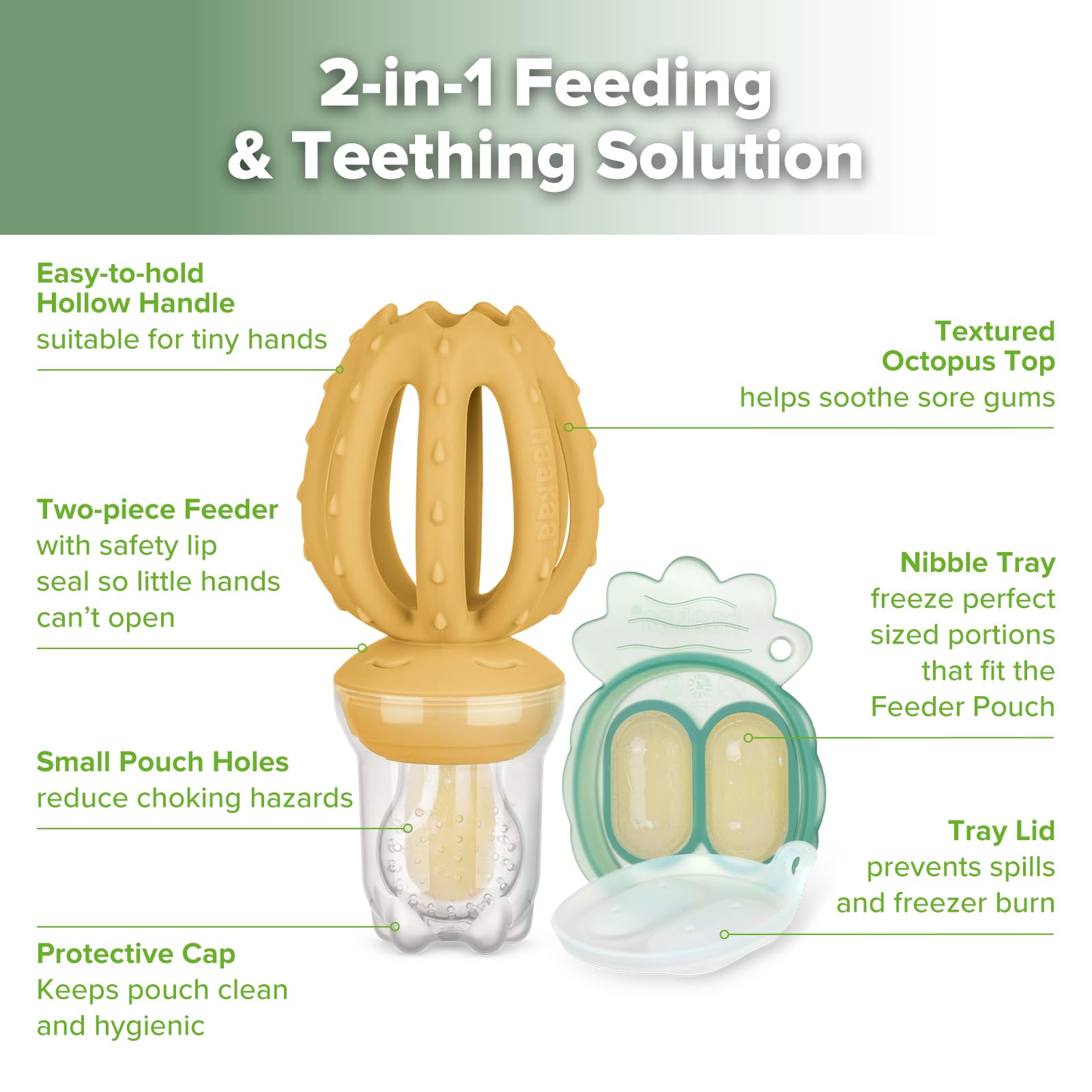 Haakaa BPA-free silicone material highlights safe, non-toxic construction.