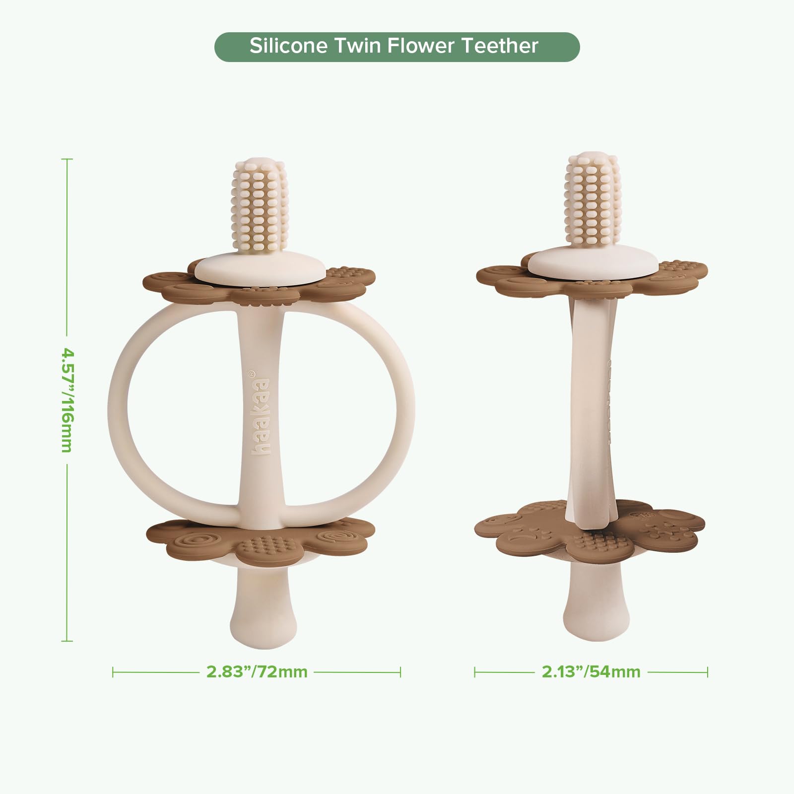 haakaa versatile silicone teether for self-soothing during teething