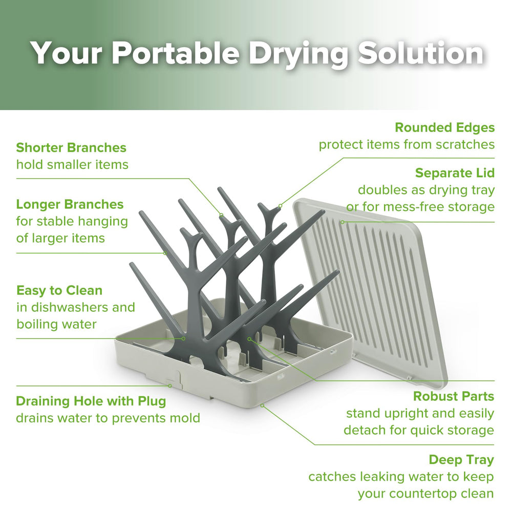 Haakaa separate lid doubles as a drying tray for versatile use.