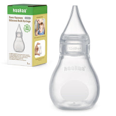 Haakaa silicone baby nasal aspirator with gentle nose suction for congestion relief