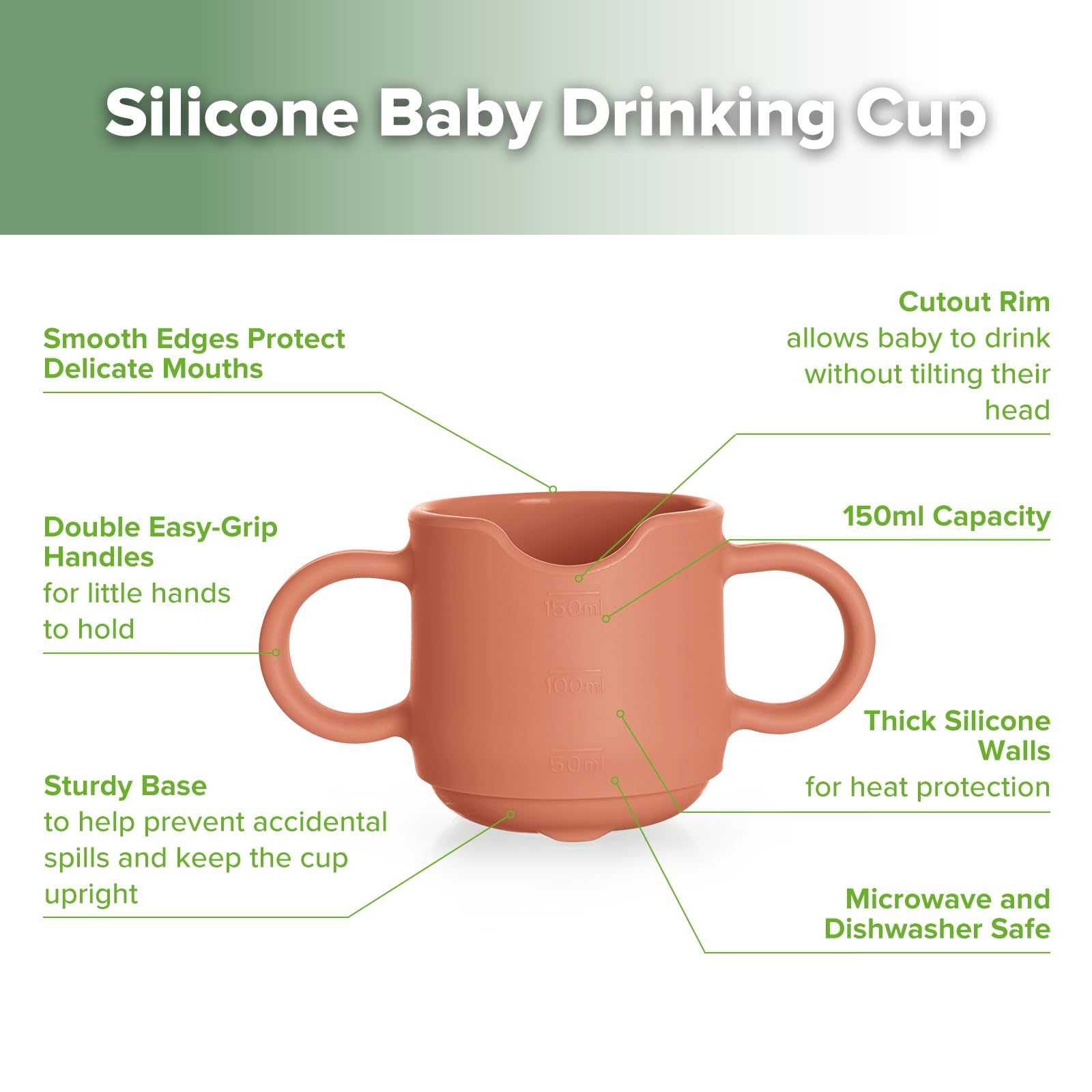 Clear silicone design lets you spot residue for better daily hygiene.