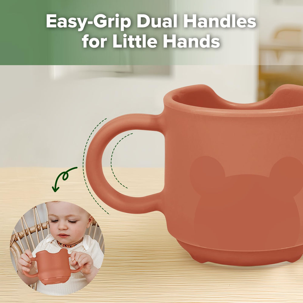 Drop-proof silicone cup endures drops and bites while staying safe.