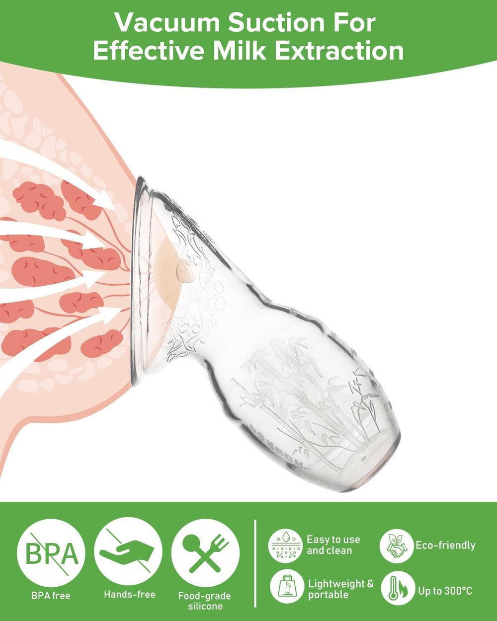 Haakaa silicone breast pump travel-friendly design for trips and car rides.