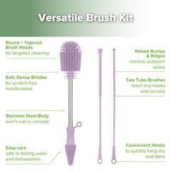 haakaa silicone bristles close-up showing soft durable scrubbers