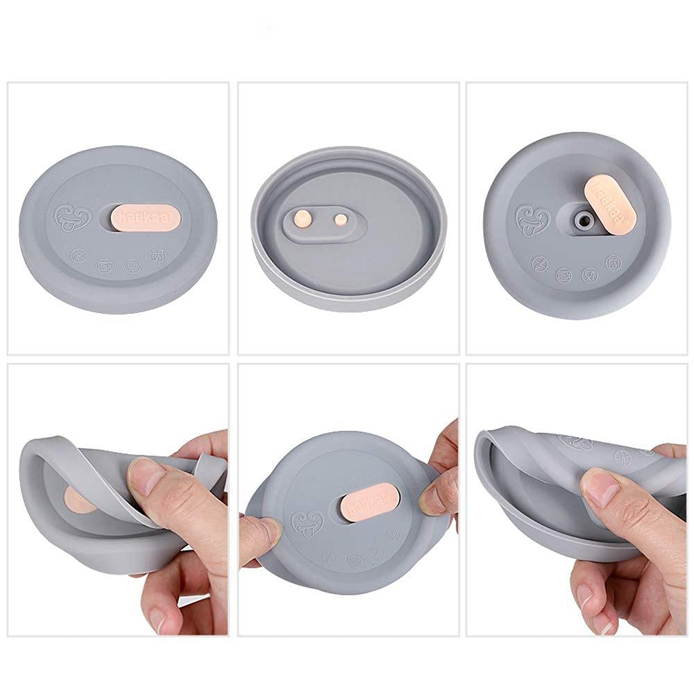 Haakaa cap 100 percent silicone protects the milk and pump in daily use.