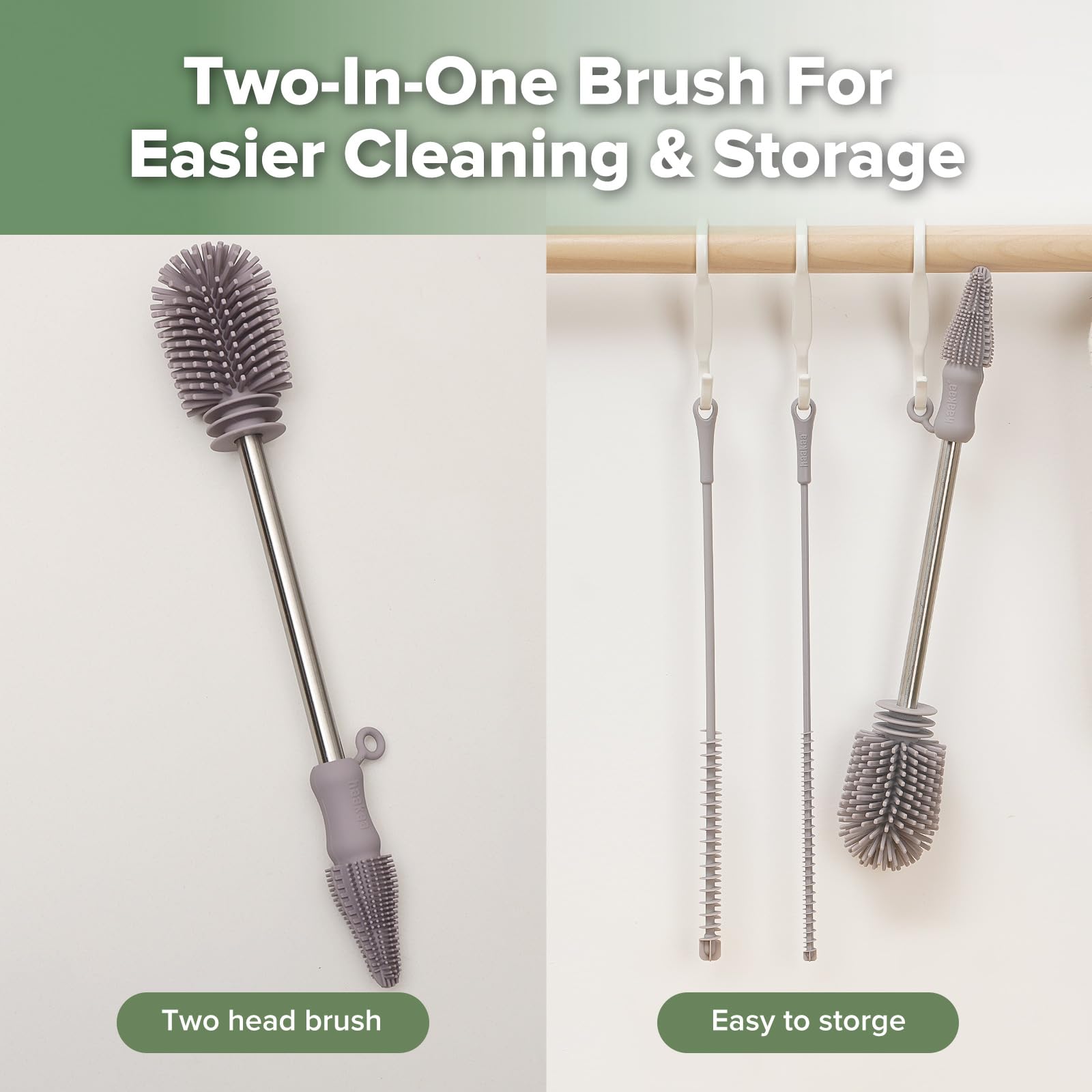 Boiling and sterilizing Haakaa silicone brushes for hygiene maintenance