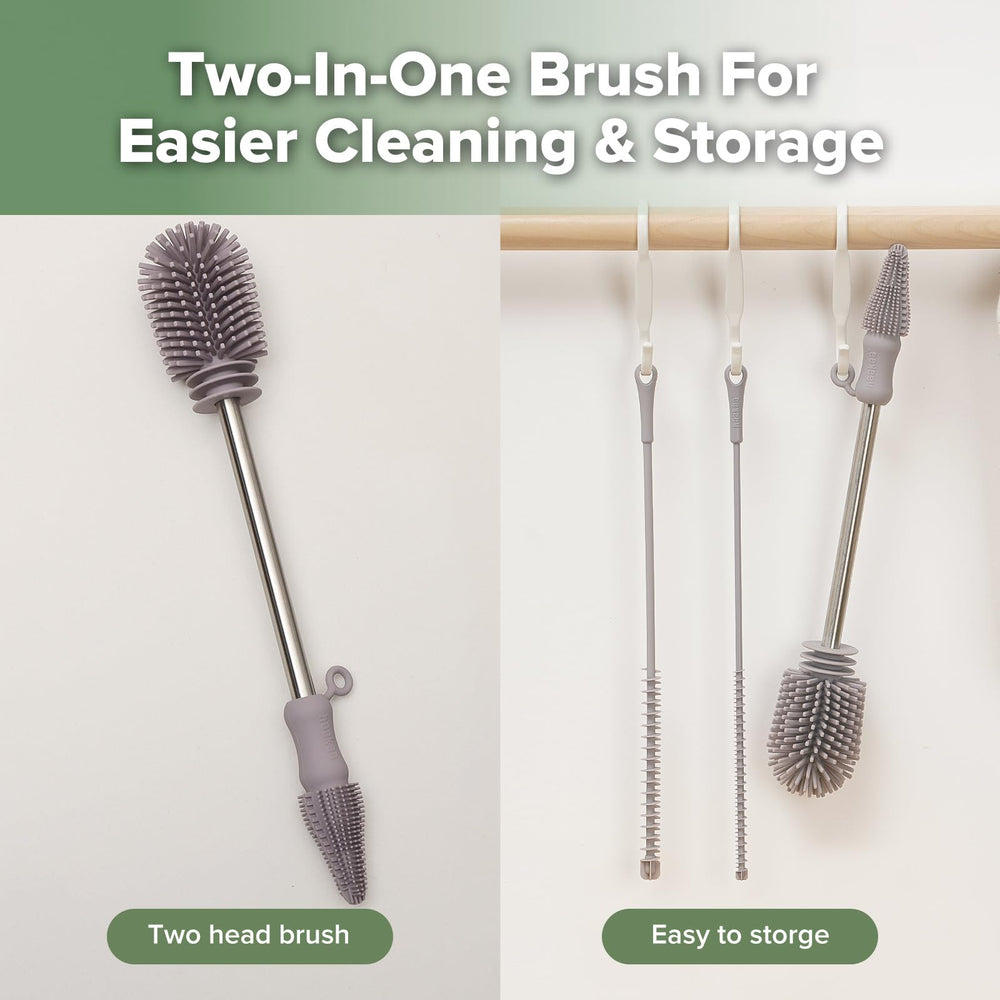 Boiling and sterilizing Haakaa silicone brushes for hygiene maintenance