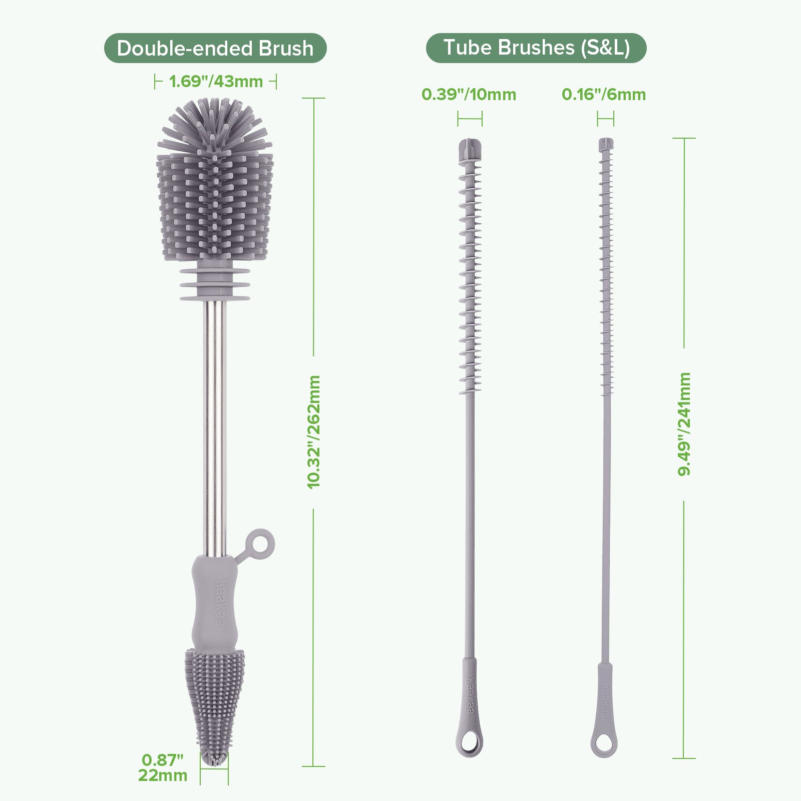 Multi-use Haakaa cleaning kit designed for baby gear and bottles