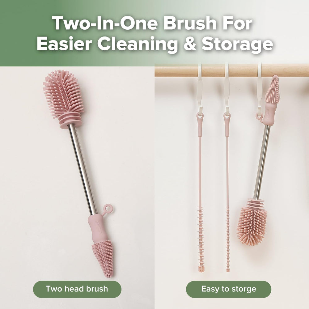 Haakaa brushes can be boiled to sterilize between uses for hygienic reuse