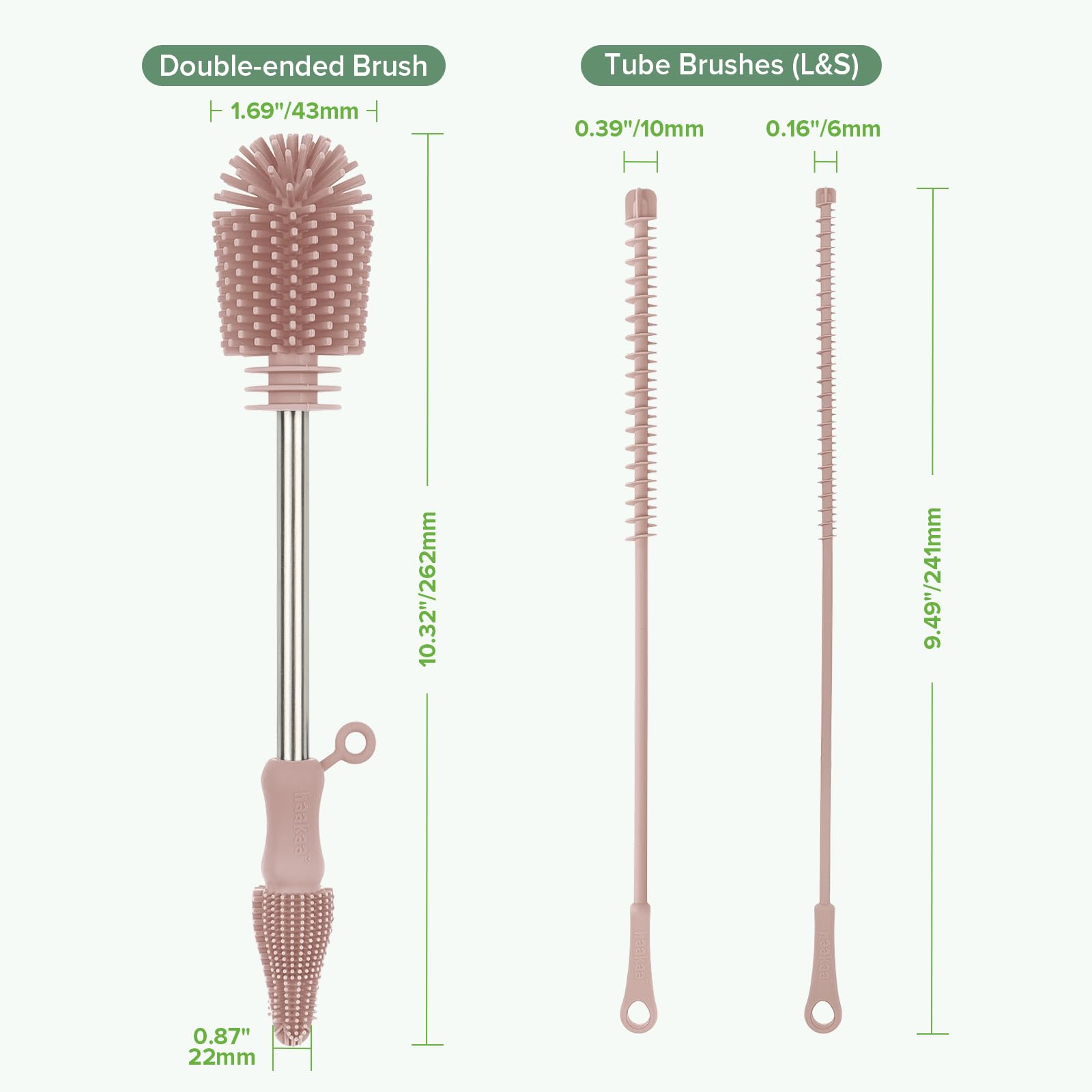 Haakaa portable set is ideal for cleaning on the go and travel