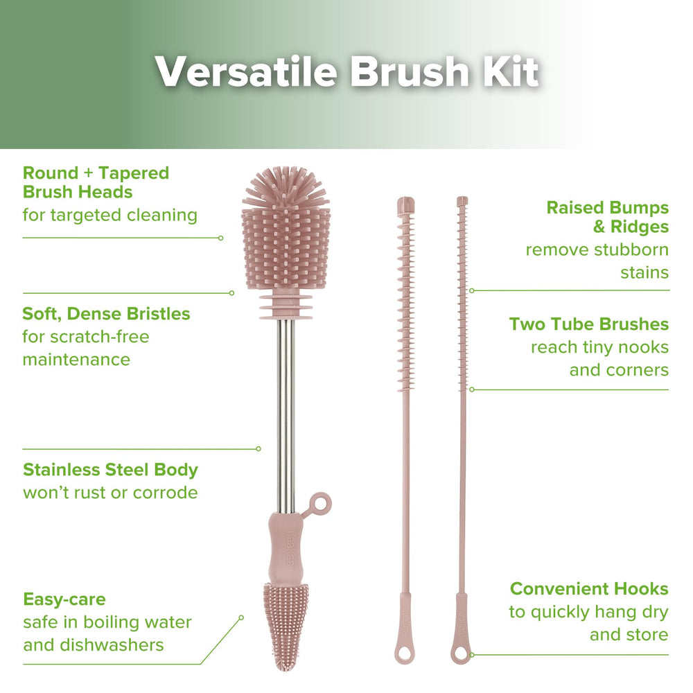 Haakaa silicone bristles stay soft while removing residues from cups