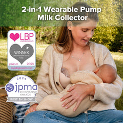 Haakaa silicone milk collector 120ml in use for passive collection.