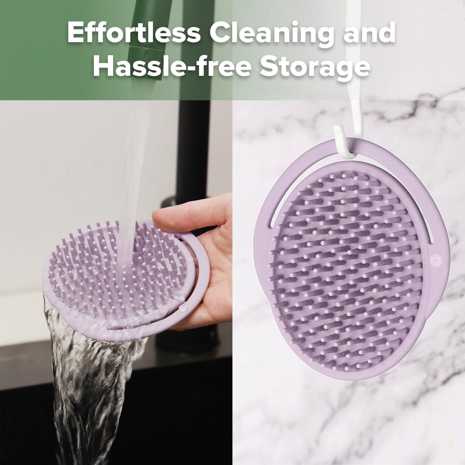 Haakaa versatile brush for body cleansing and detangling wet hair.