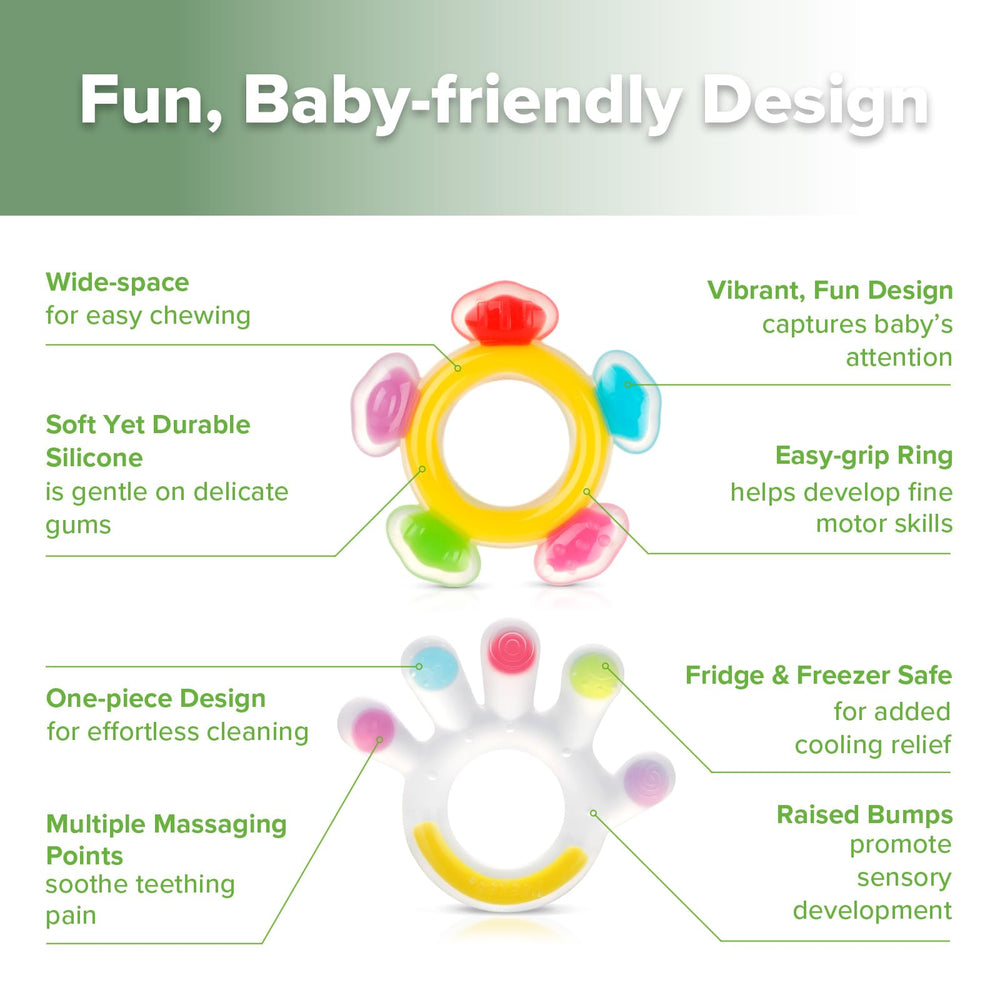 Haakaa silicone teether close-up showing soft texture