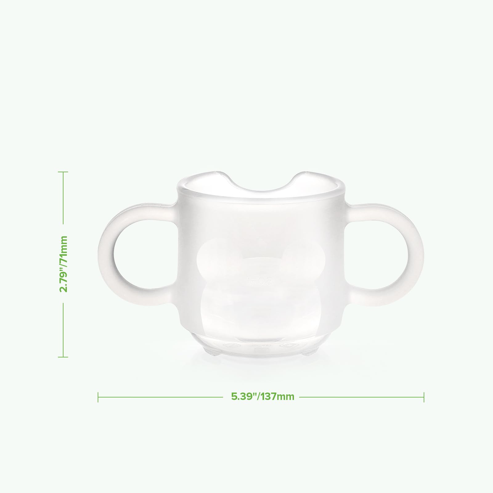 Haakaa cup shows spills easily, helping hygiene routines.