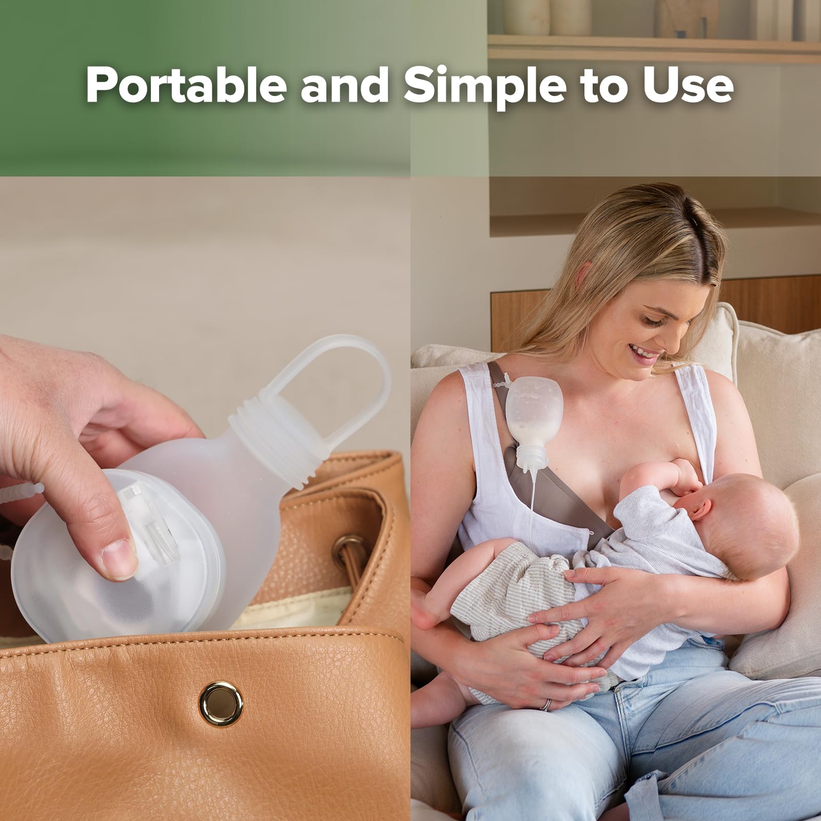 Haakaa SNS supports bonding through skin-to-skin during feeds.