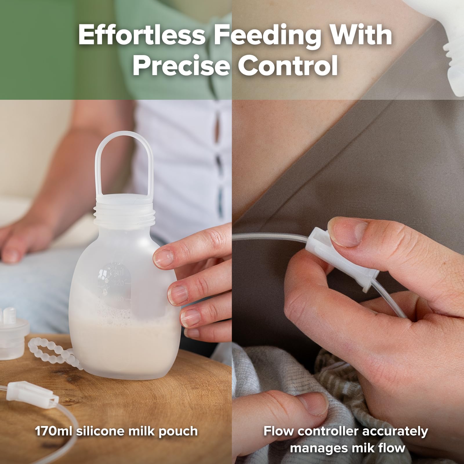 Haakaa SNS portable design highlights travel-friendly feeding solution.