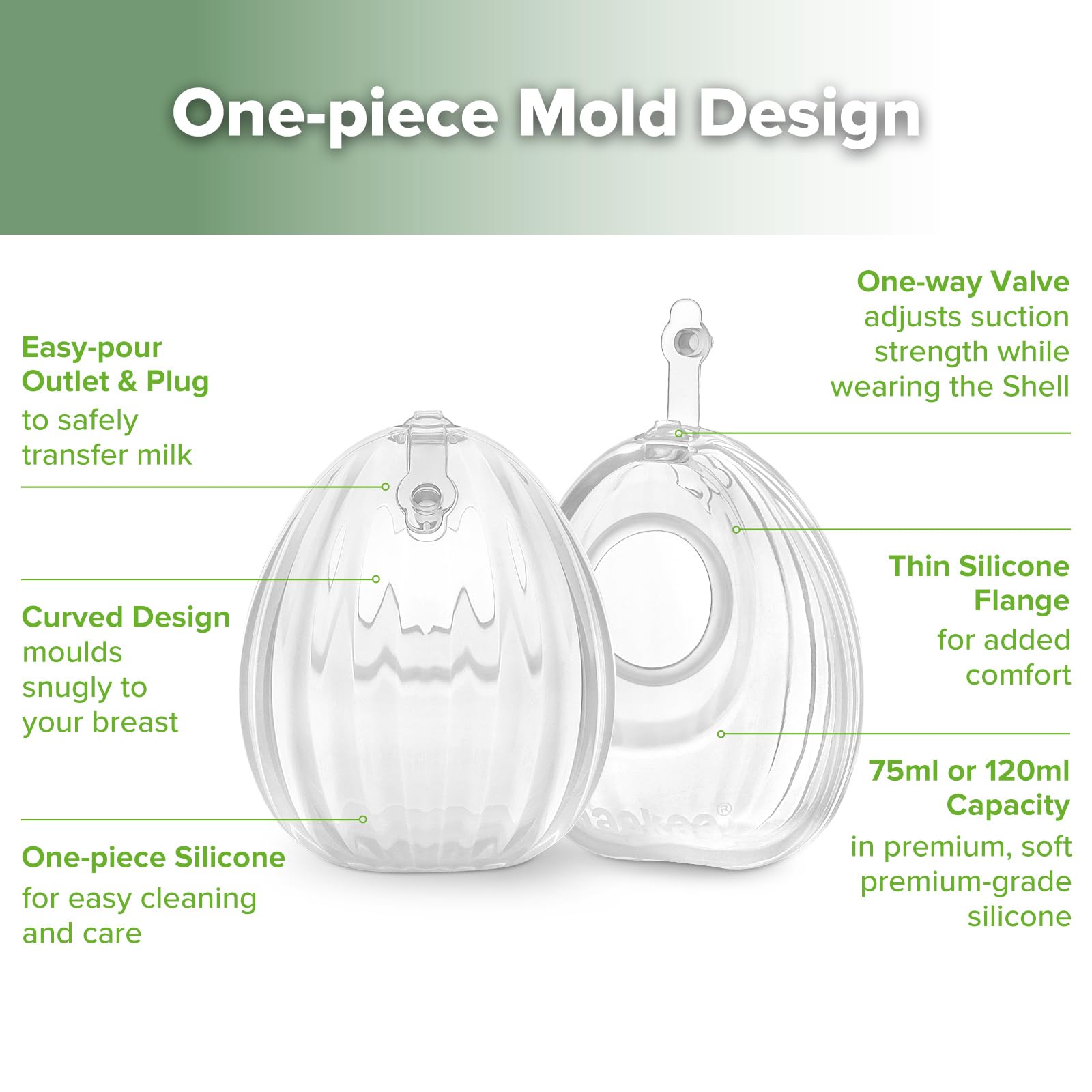 Haakaa soft silicone nipple comfort design for gentle use.
