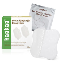 haakaa Soothies hydrogel nipple pad in sterile packaging for easy storage