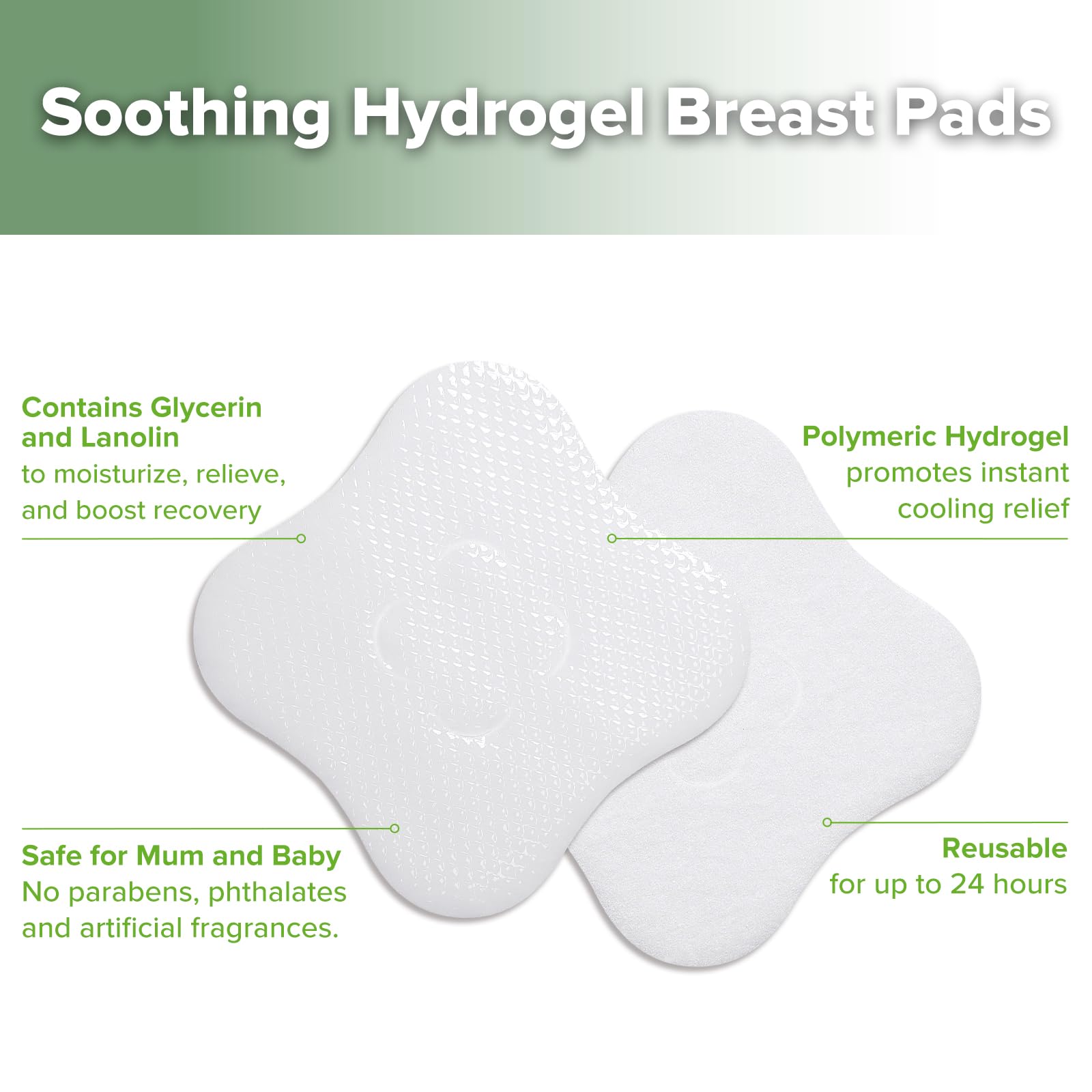 pad placed under a bra with haakaa Soothies for day or night wear