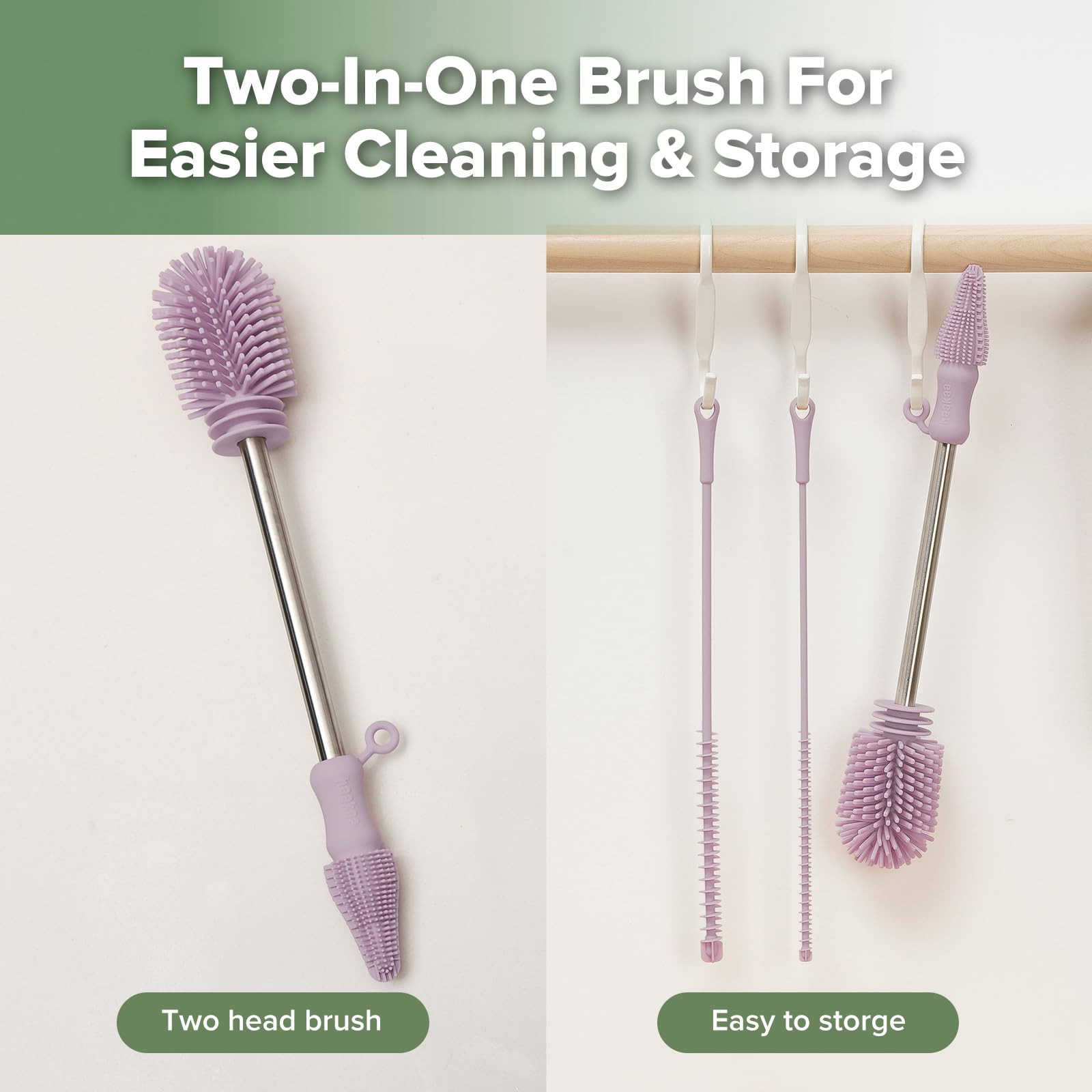 haakaa storage loops keep brushes dry and organized after use
