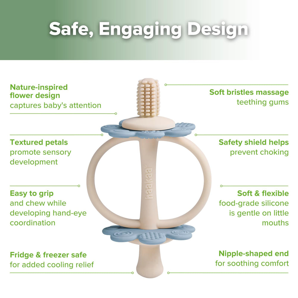haakaa teether made from 100% food-grade silicone for safety