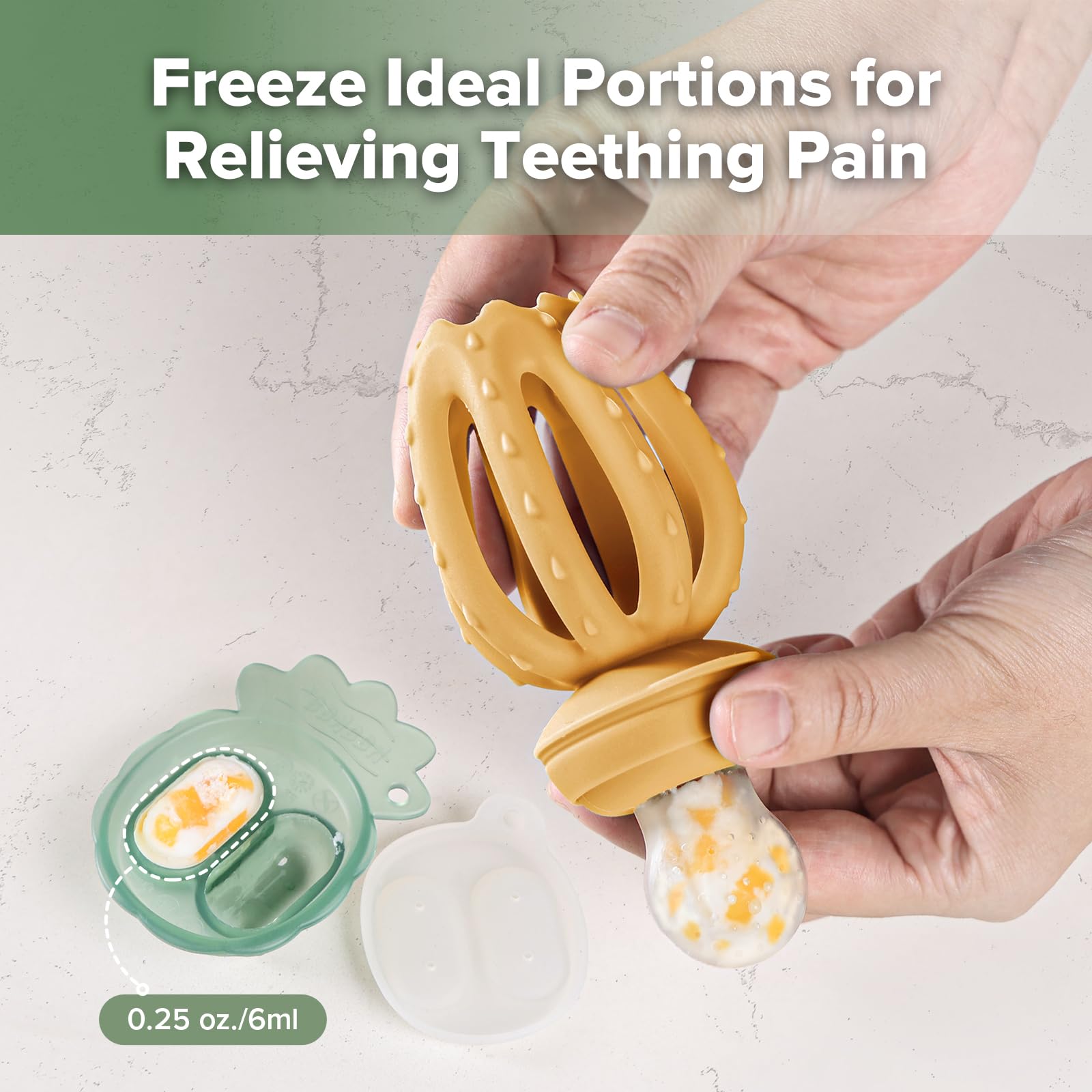 Haakaa textured octopus arms aid sensory development and grasp during feeding.