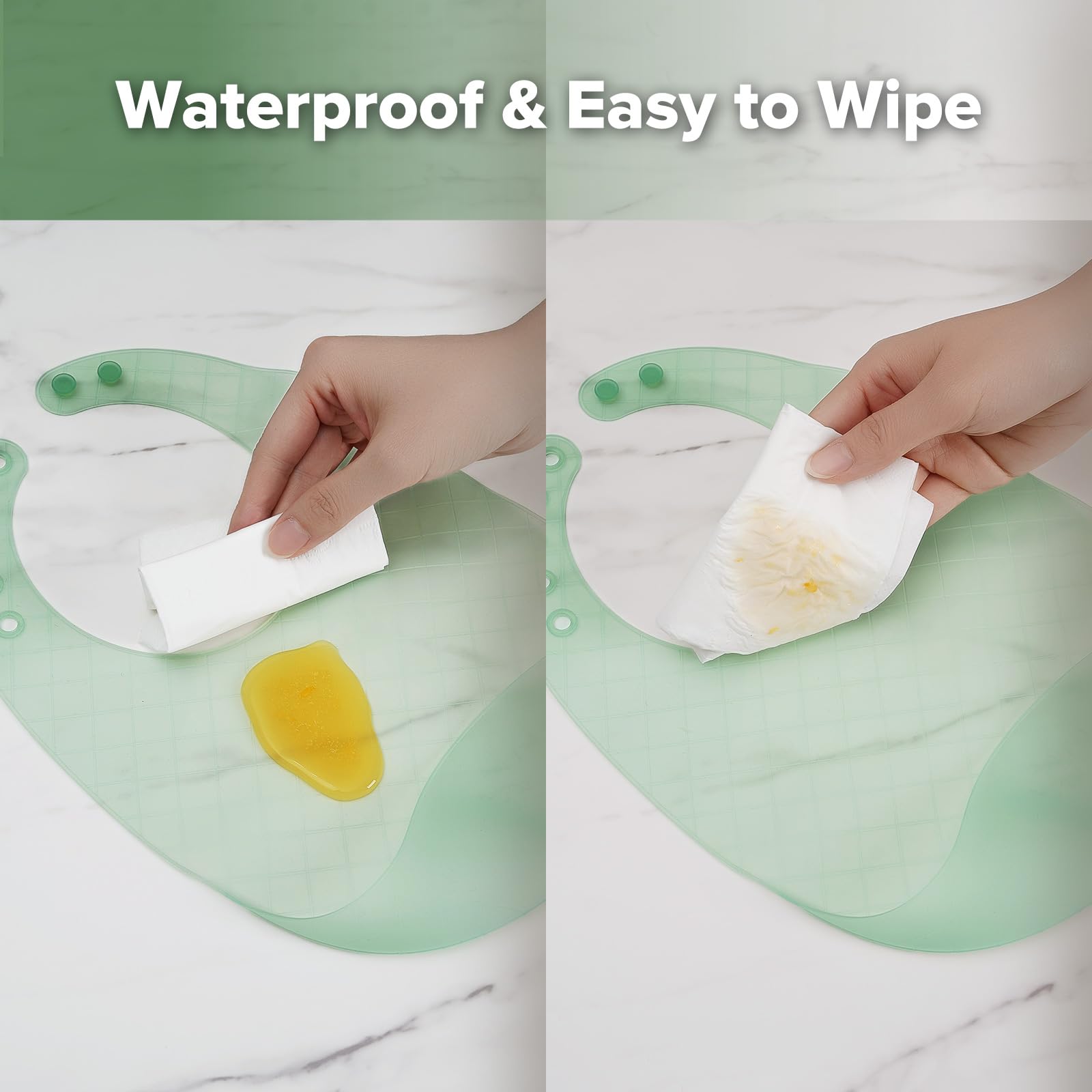 Haakaa travel-ready bib for meals on the go