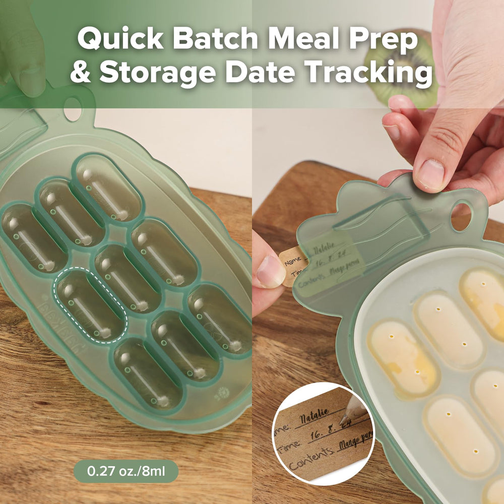 Haakaa tray with label slot for contents and dates