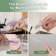 haakaa small-diameter tube brush for narrow straw cleaning