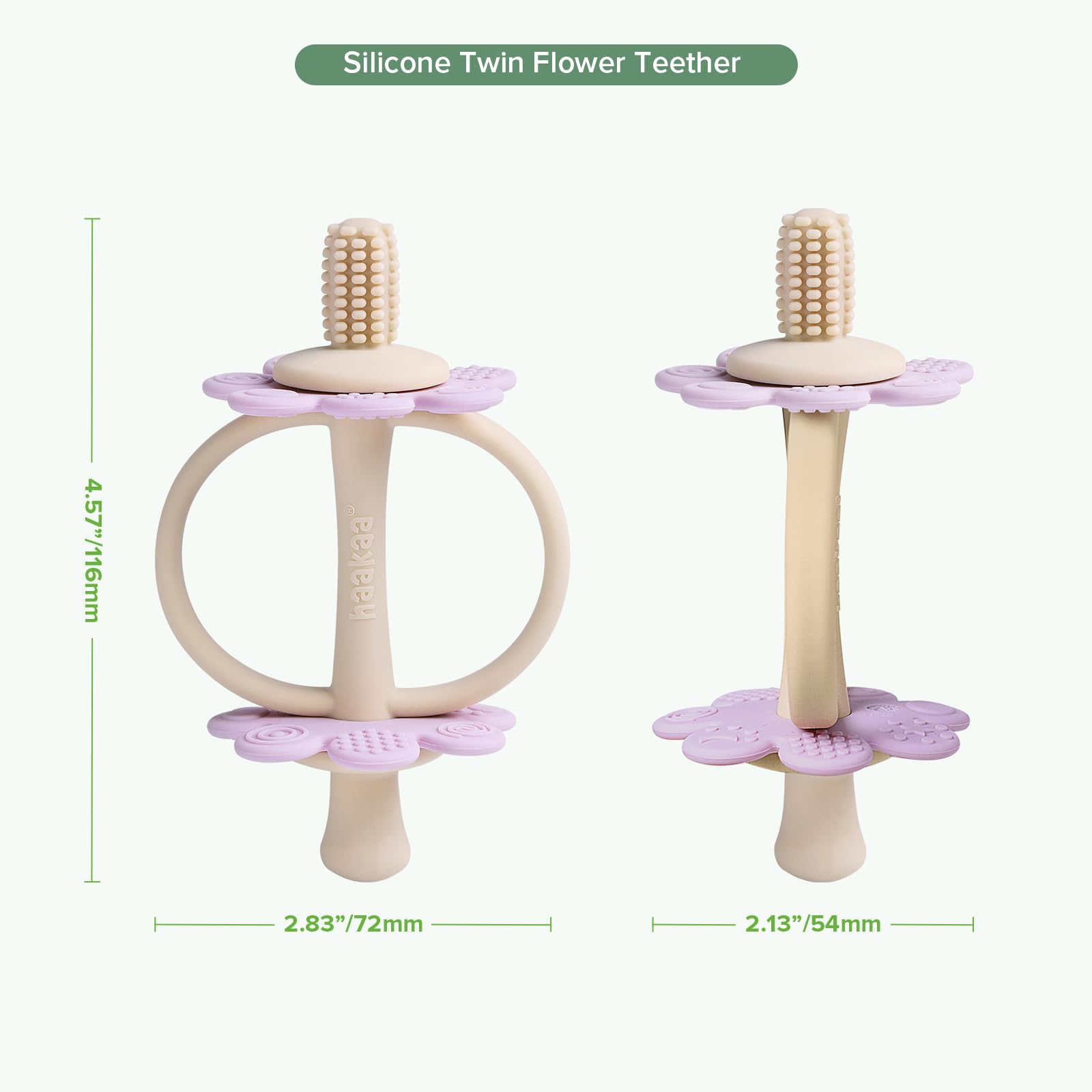 haakaa lavender teether promotes soothing self-play during teething