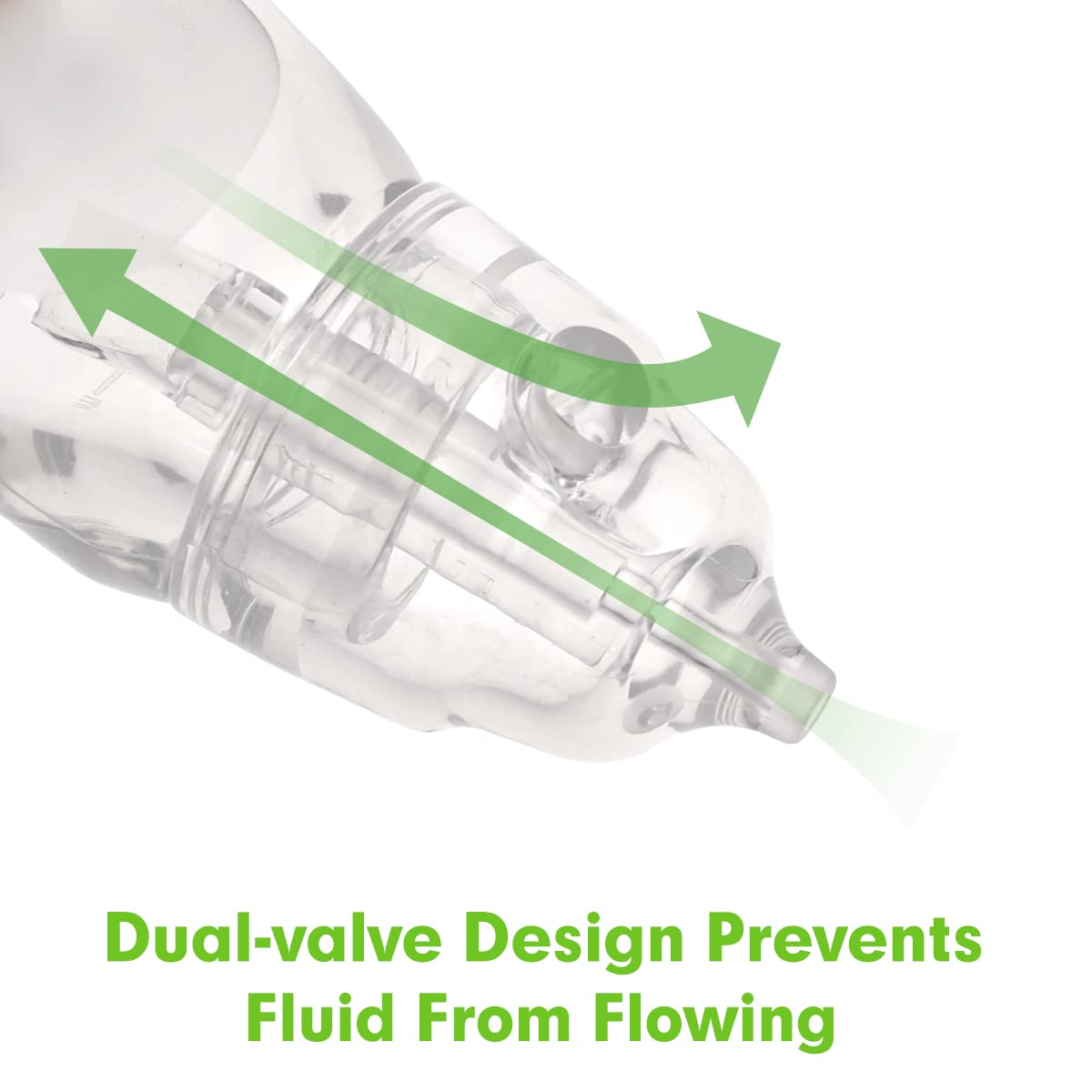 haakaa two piece design nasal syringe, easy disassembly for quick cleaning