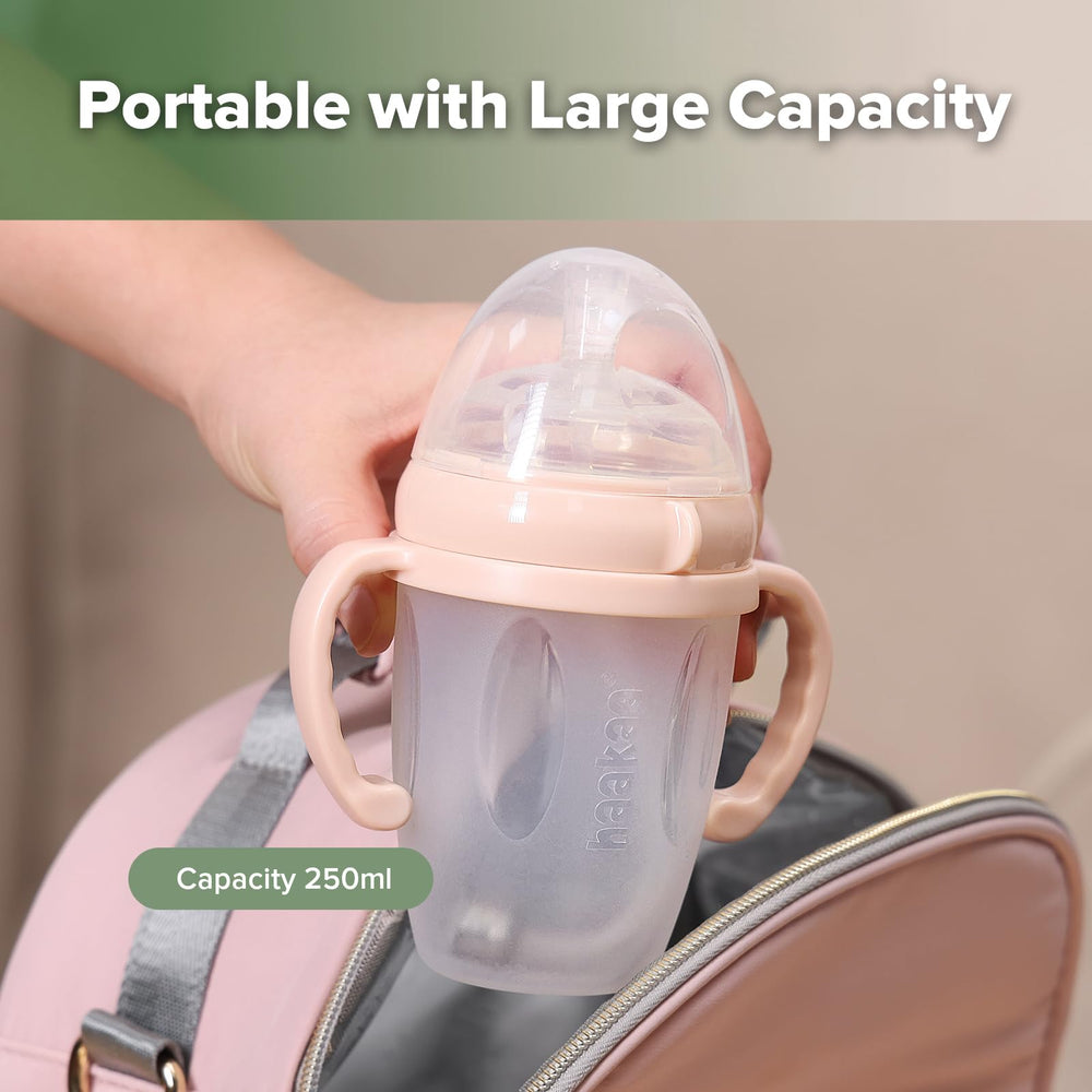 Haakaa peach cup BPA-free silicone for safe, odorless use.