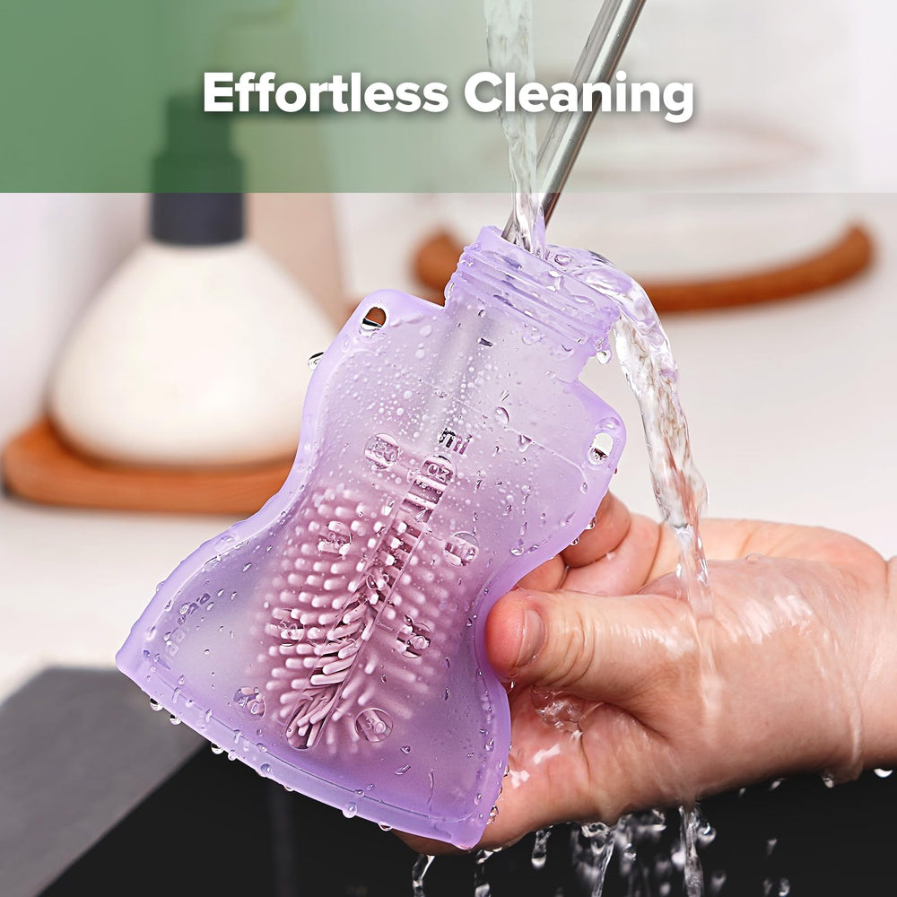 haakaa Yummy Pouch easy-clean one-piece silicone surface simplifies washing.