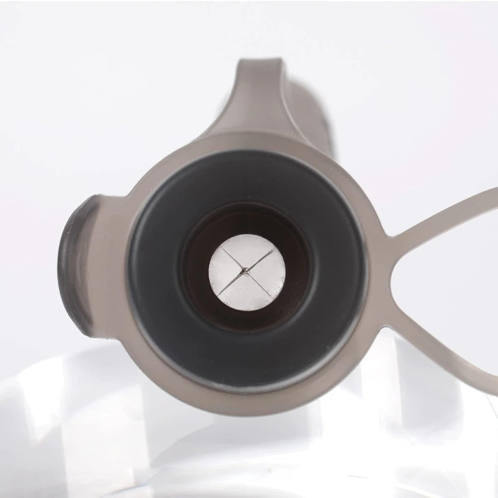 haakaa Yummy Pouch Sippy Spout grey top view highlights spill-proof lip for easy access.