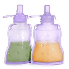 haakaa Yummy Pouch wide-neck design for easy filling and on-the-go meals.
