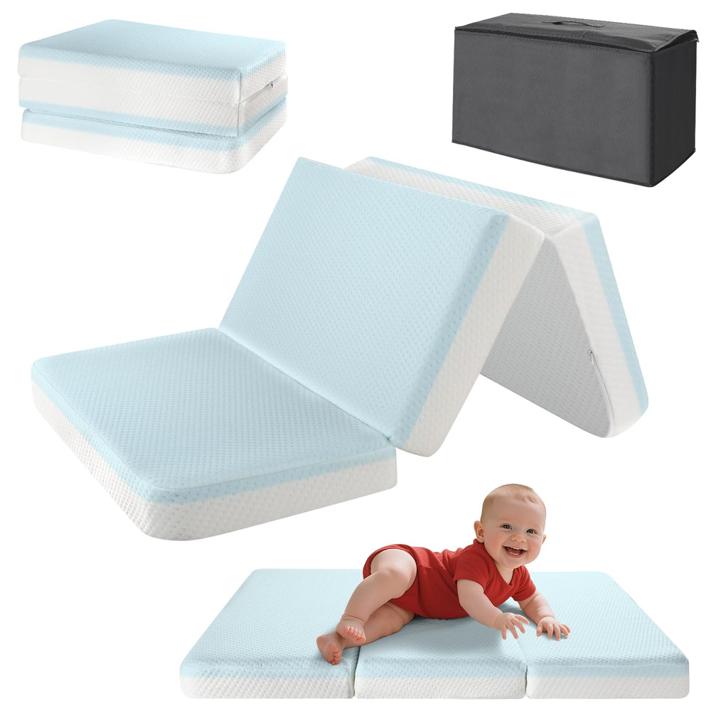 Haavookix 3-inch trifold mattress measures 38x26 inches for versatile use.
