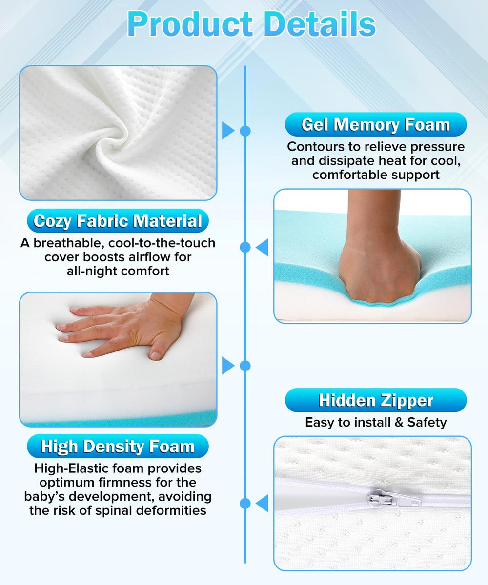 Haavookix 3-inch trifold mattress with travel-ready design for on-the-go use.