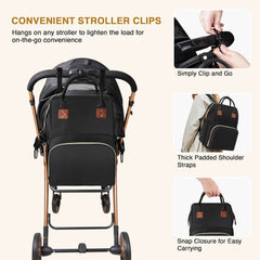 Habopet diaper bag featuring 14-pocket organization for essentials.