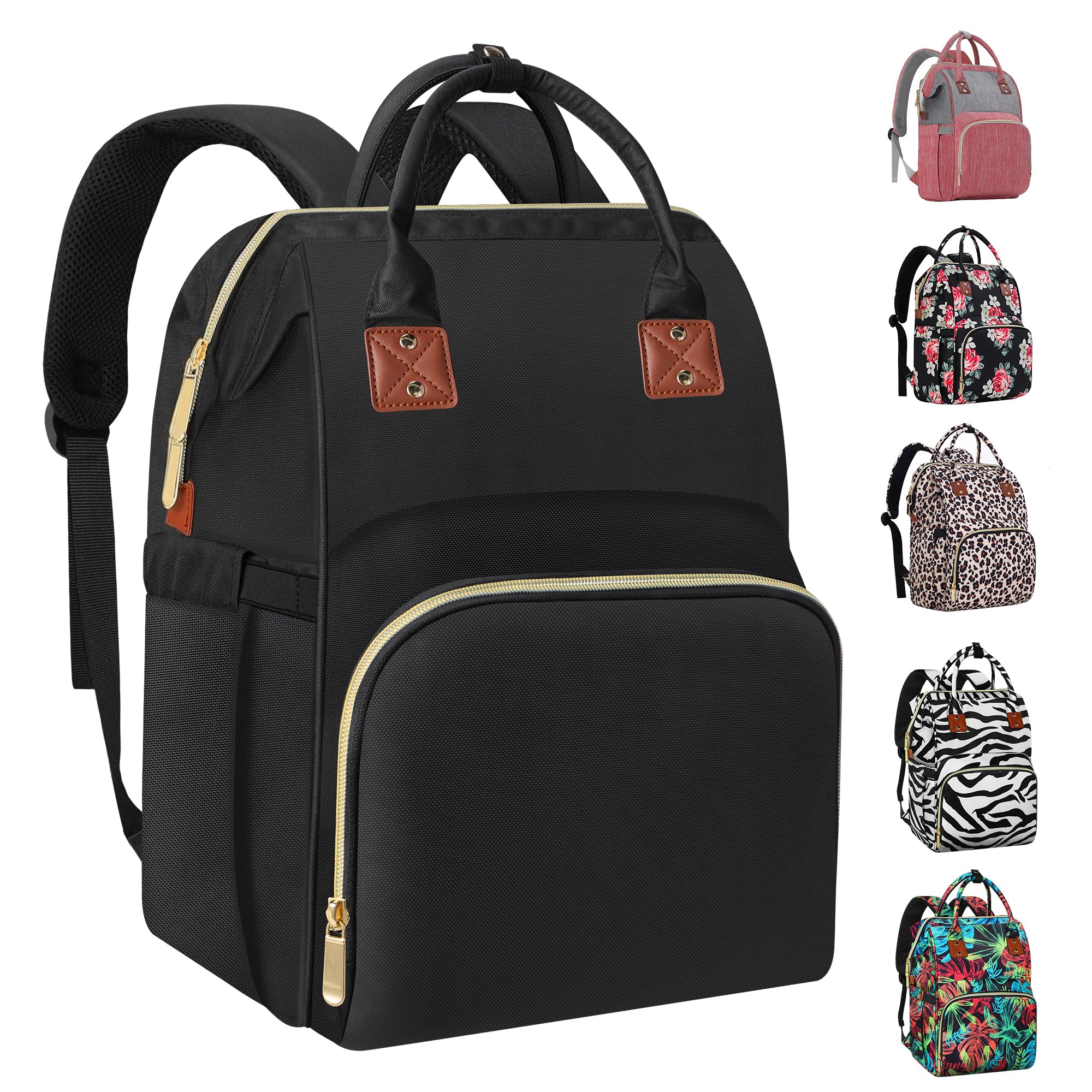 Habopet diaper bag backpack front view, versatile everyday bag for parents.