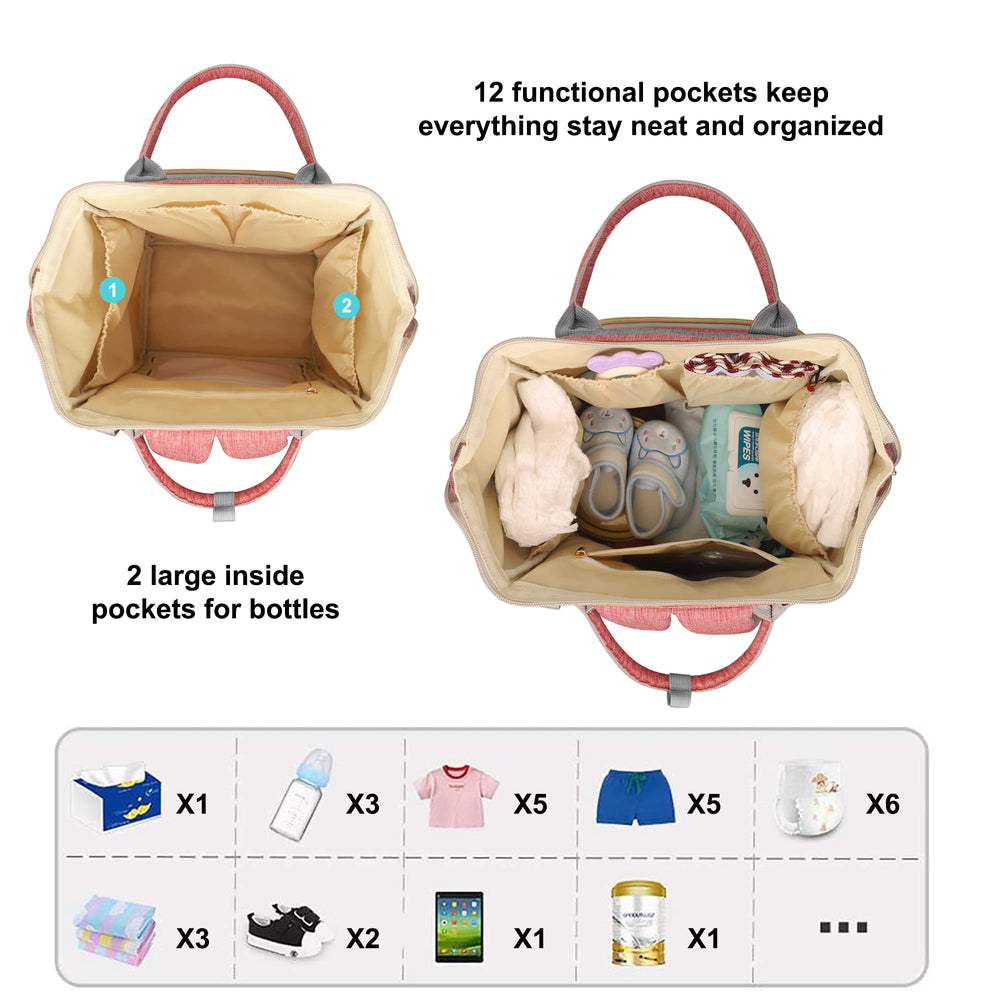 HABOPET insulated bottle pockets keep bottles warm or cool during outings.