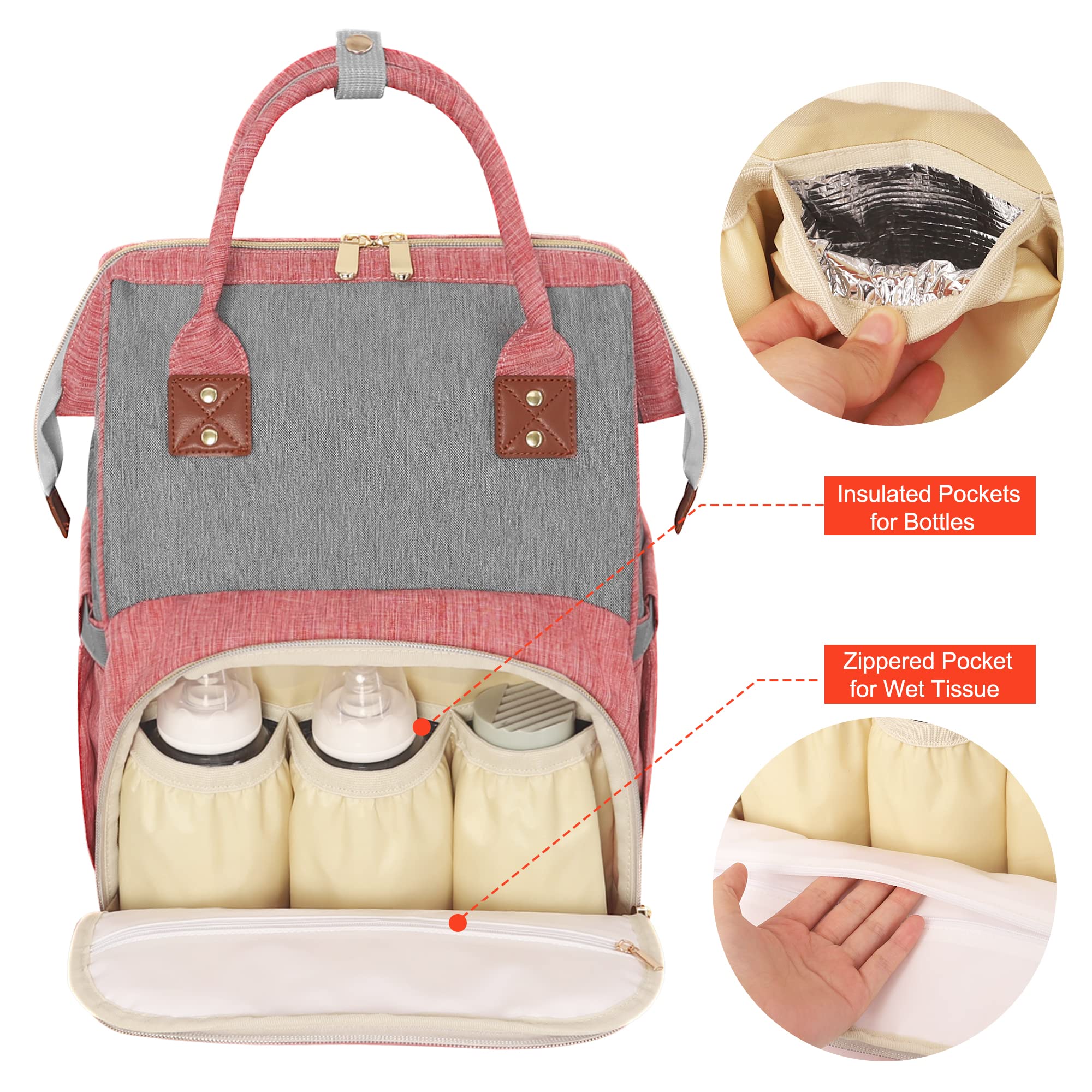 HABOPET stroller clip and top handle provide versatile carrying options.