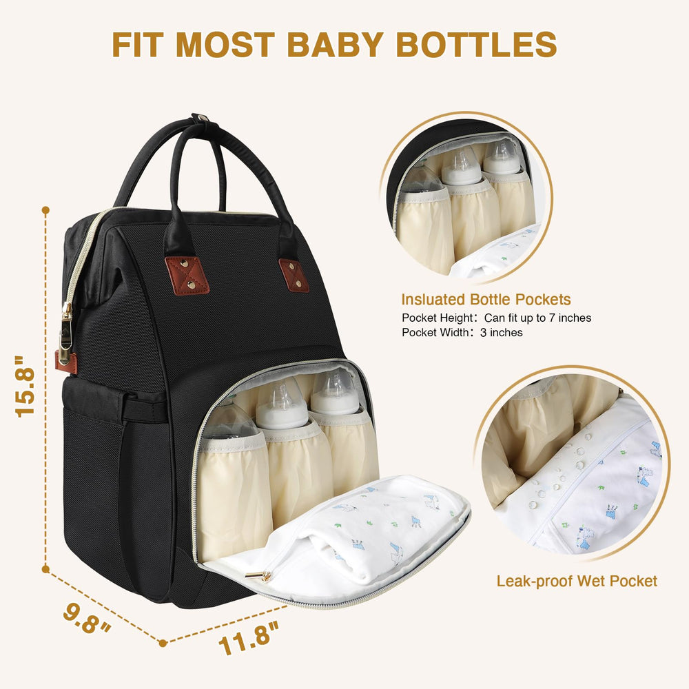 Habopet diaper bag with wet/dry pocket for damp clothes.