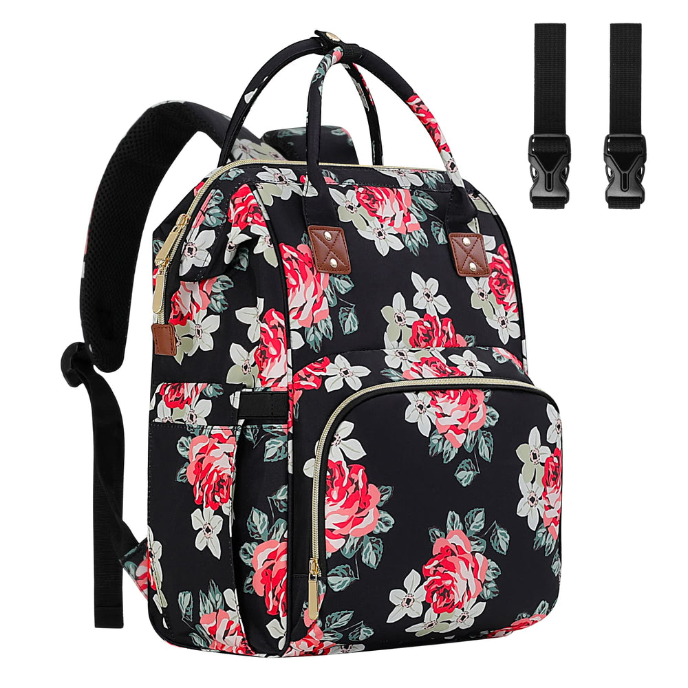 HABOPET flower diaper bag backpack with large capacity for busy days.