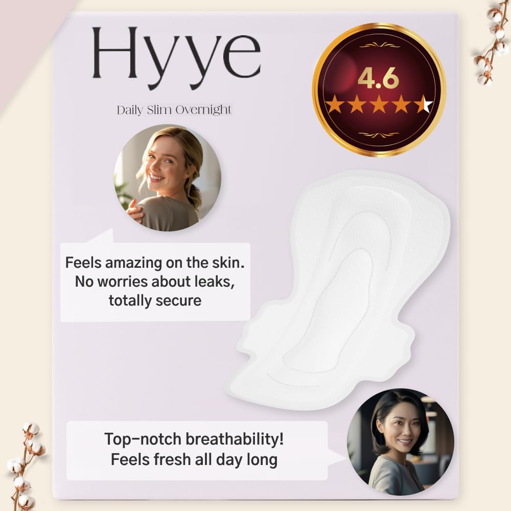 Hyye ultra-thin core ensures discreet wear with dependable absorption